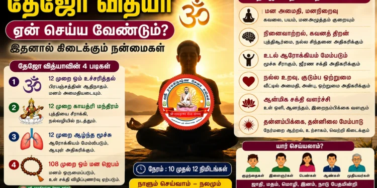 தேஜோ வித்யா – ஏன் செய்ய வேண்டும்? இதனால் கிடைக்கும் நன்மைகள்